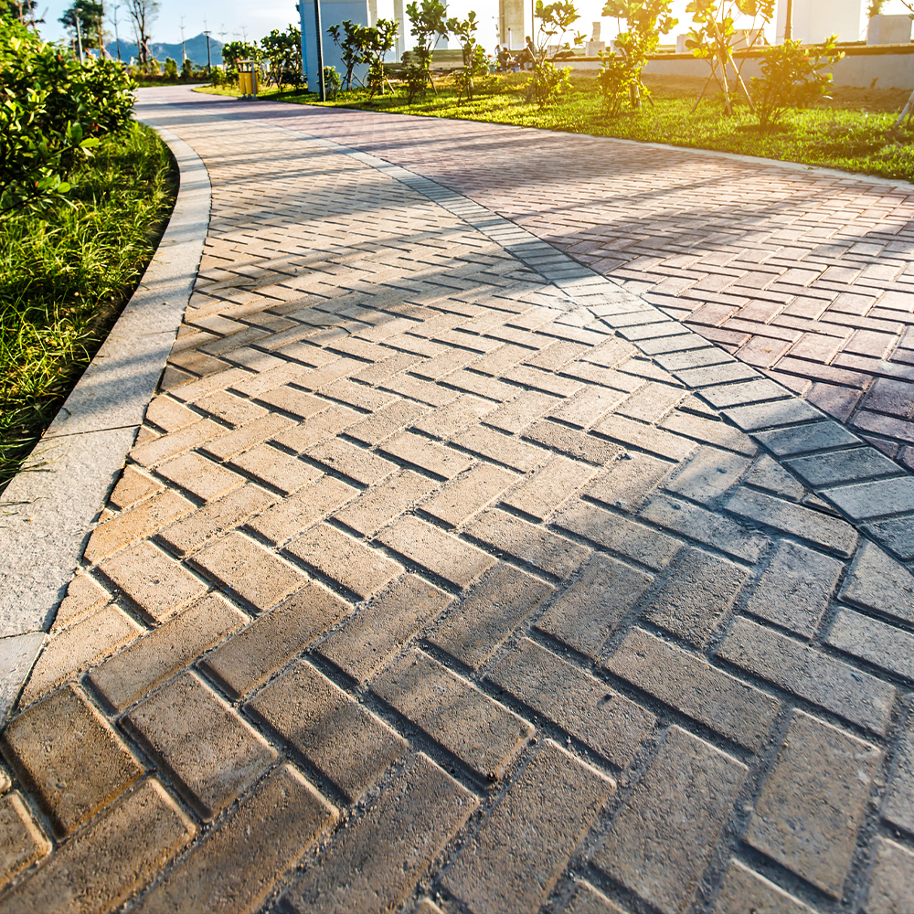 Designer paving tiles display